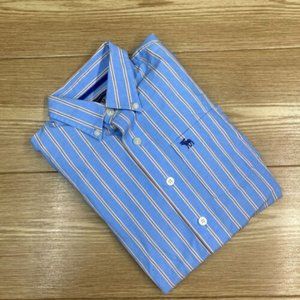 Abercrombie Dress Shirt Youth Boys Size L Striped Long Sleeve Casual Button Up